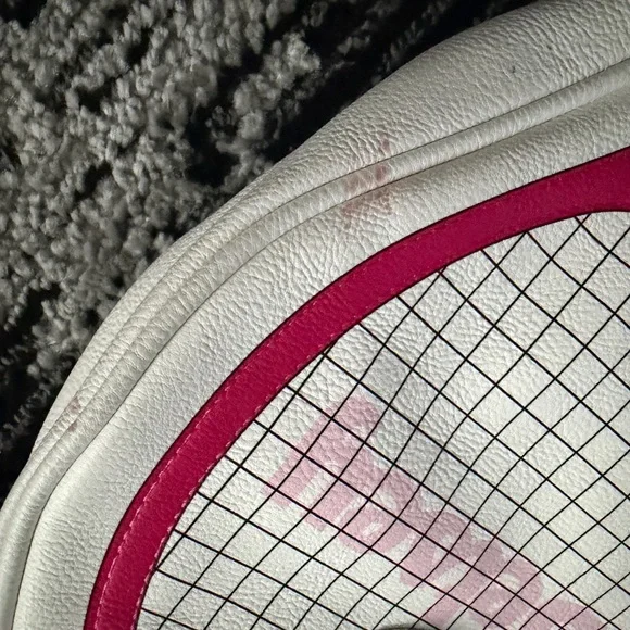 Betsey Johnson Pink and White Tennis Racket Purse 🌟RARE🌟 - Picture 9 of 10